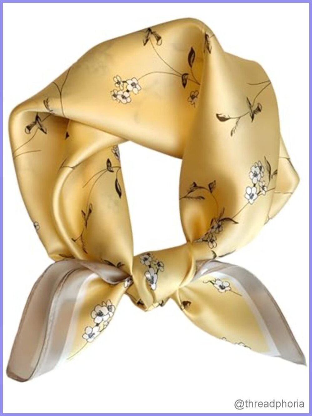 Silk Neckerchief Scarf Square Head Wrap 21x21